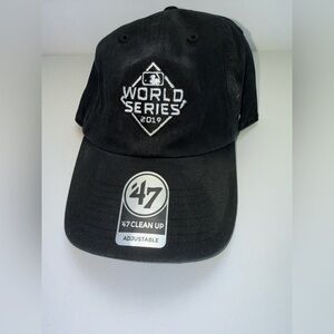 ’47 Brand MLB 2019 World Series Logo Clean Up Adjustable Hat - Black